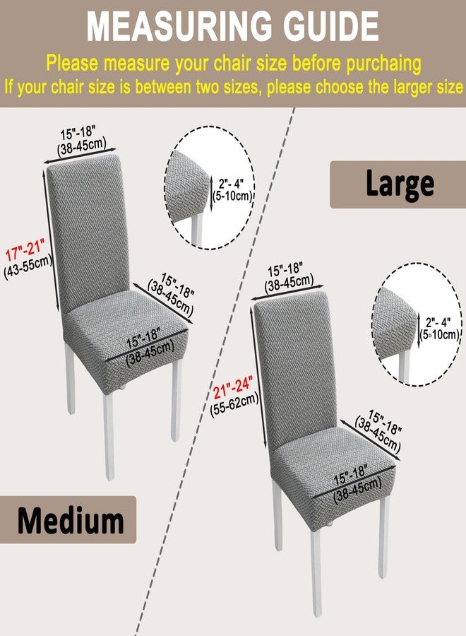 Stlemiko Dining Chair Covers Stretch Seat Covers for Dining Room Chairs Covers Set of 4 Kitchen Chair Slipcover for Home, Hotel, Banquet(Light Coffee,4Pcs-Large) - Image 2